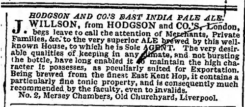 Prima traccia scritta nel 1835 di India Pale Ale - IPA