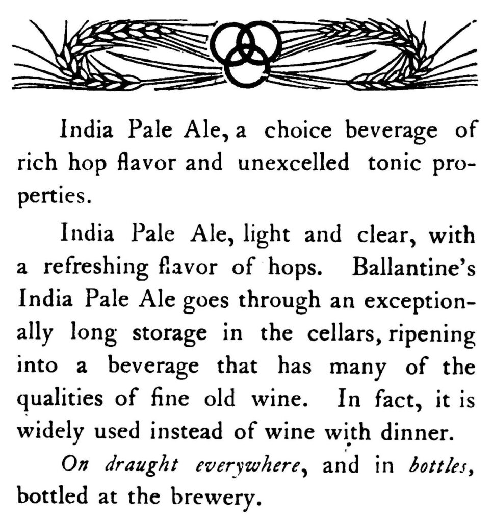 India Pale Ale prima del proibizionismo